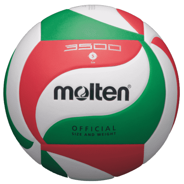 Ballon Volley Molten V5M3500 vert et rouge