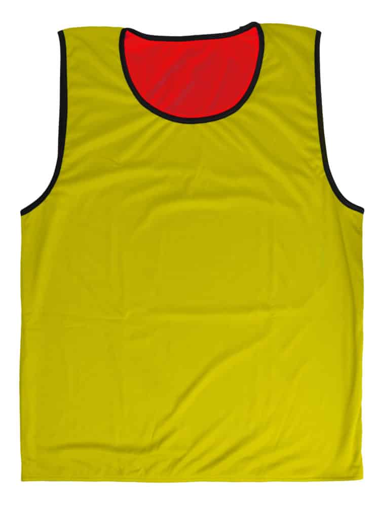 Chasuble Rugby Trainer Réversible jaune/rouge