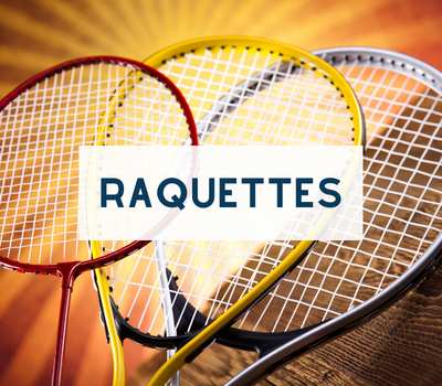 différentes raquettes de sport