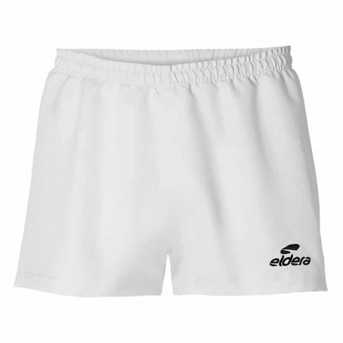 Short rugby polyester blanc