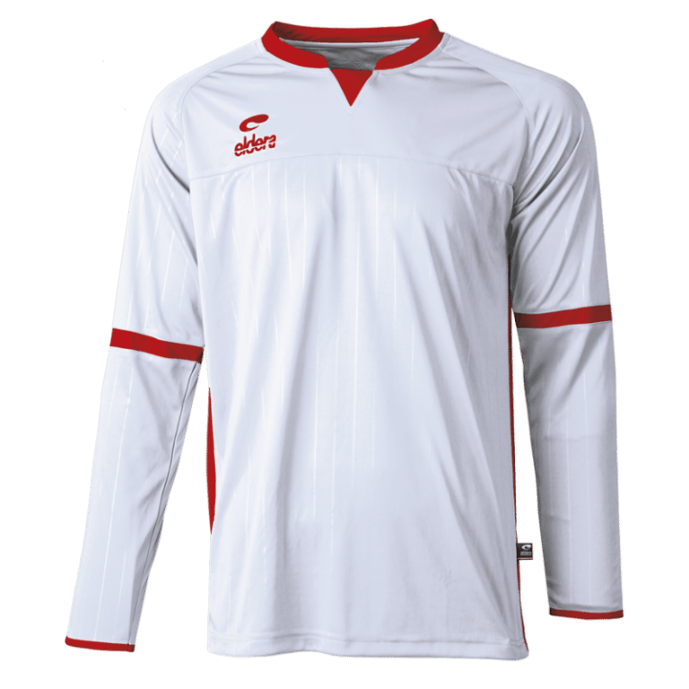 maillot Manches Longues Blanc Rouge