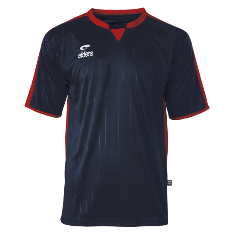 maillot Manches Courtes Marine Rouge